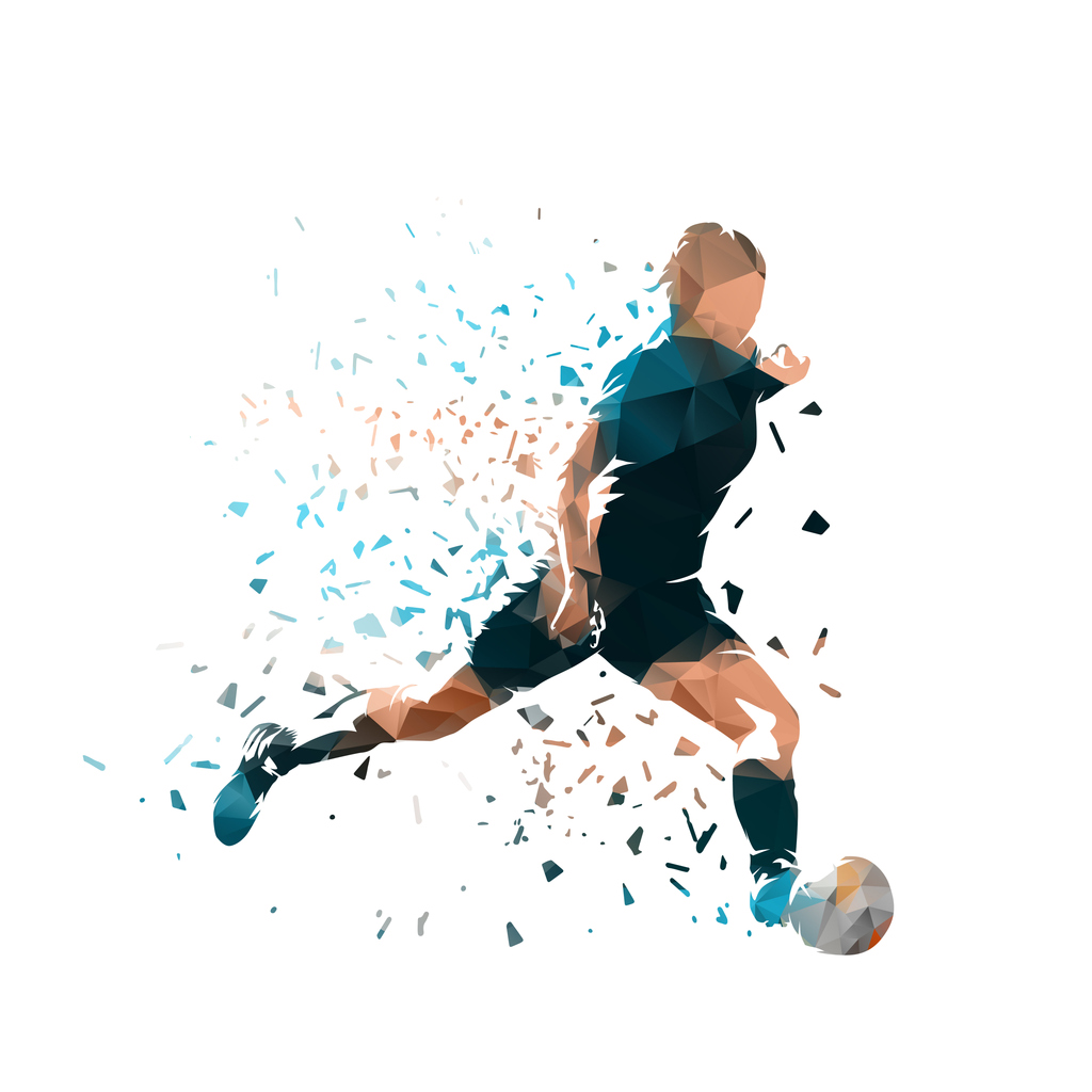 Vrouw met een voetbal
